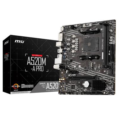 Motherboard (AM4) MSI A520M-A PRO